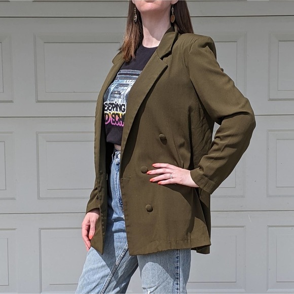 Vintage Jackets & Blazers - VTG Toni Garment for C.C. Magic Green Blazer 10